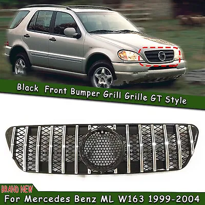 For 1999-2004 2000 Mercedes Benz W163 ML Class Front Bumper Grille Black 1pc • $89.53