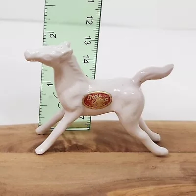 White Foal Miniature Horse Figurine Vintage Japan Bone China • $9.95