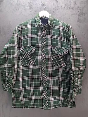 Forcefield Flannel Shirt Jacket Size Medium Quilt Lined Lumberjack Workwear • £21.95