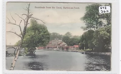 £3 • Buy BURTON ON TRENT Staffordshire  Boatsheds From The River Trent