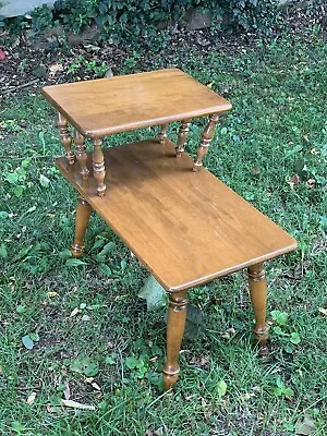 Ethan Allen Baumritter Mid Century Modern End Table Colonial Style Maple • $145
