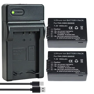 2x DMW-BMB9 BATTERY + Charger For Panasonic DMC-FZ45 DMC-FZ48 DC-FZ82 DC-FZ83 • £29.99