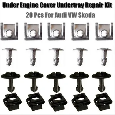 20x Fits For AUDI Under Engine Cover Undertray Repair Kit Wheel Arch Clips Set • $18.95