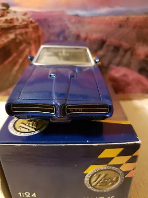 1/24 Scale 1969 Pontiac GTO. Diecast MotorMax Model In Windward Blue. • $11.50