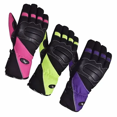 Motorbike Gloves Motorcycle Waterproof Windproof Leather/Textile Winter Unisex • £14.99