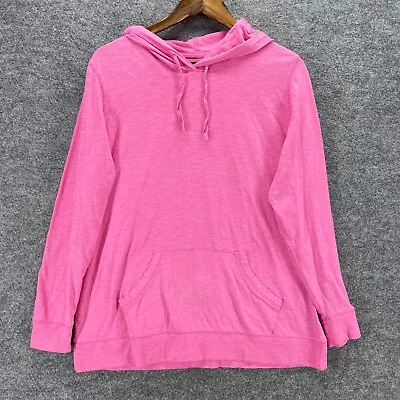 Made For Life Hoodie Women PL Petite Pink Hooded Cotton Pockets Long Sleeve • $9.39