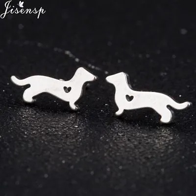 £4.99 • Buy Dachshund Stole My Heart Sausage Dog Stud Earrings Silver/Gold/Rose Puppy Ladies