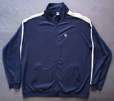 Vintage Fila Track Jacket Men's 2XL Navy Blue Full Zip • $12