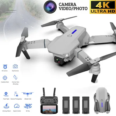 $38.89 • Buy Drone X Pro FPV 4K HD WIFI Dual Camera 3 Batteries Foldable Selfie RC Quadcopter
