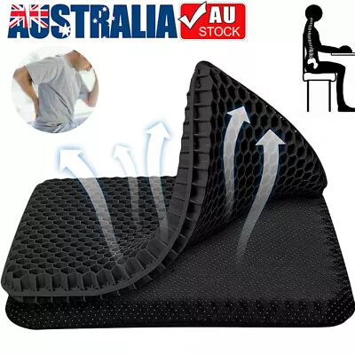 New Upgrade Large Gel Seat Cushion Comfortable For Office Chair CarWheelchair • $27.82