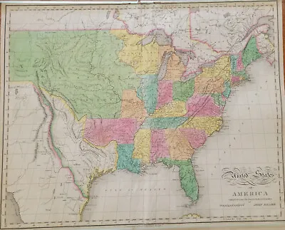 John Melish Map Of Texas 1820 Original Vintage • $2000