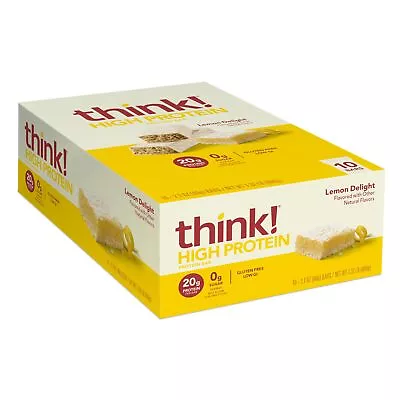 Think! Protein Bars High Protein Snacks Gluten Free Kosher Friendly Lemon • $23.13