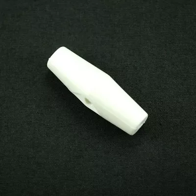 £3 • Buy 2 X 32mm Buttons White Duffle Coat Toggle Nylon Plastic Craft Jacket