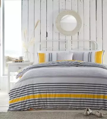 NAUTICAL STRIPE  Duvet Sets Single Double King  Super King Multi- Colour • £16.50