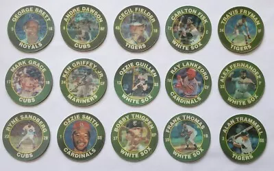 1991 7-11 Mideast Slurpee Baseball Coin Set Of 15 Discs Griffey Sandberg Brett • $20.99