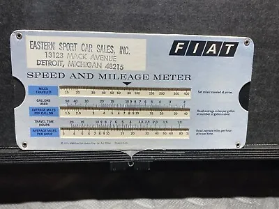 Original Car Dealership Brochure Vintage Fiat Speed And Mileage Meter • $7