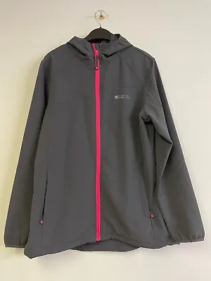MOUNTAIN WAREHOUSE Womens Hooded Jacket Softshell Grey Size UK16 EU44 US12 • £17.99