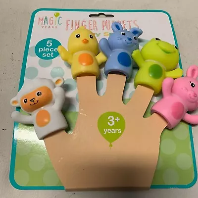 Magic Years Happy Spring Bath Plastic Finger Puppets 5-Piece Animal Set M45456 • $5.99