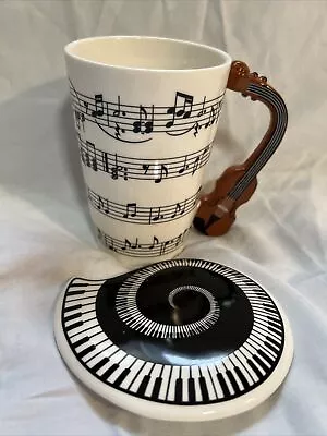 Music Note Violin Cup Ceramic Coffee Tea Milk Novelty Mug Cup • $4.99