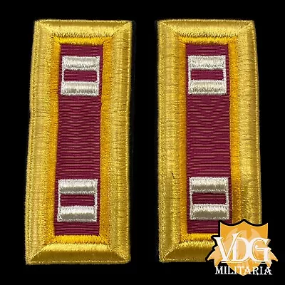 US Army Officer Captain CPT Shoulder Strap Board Mark Set Pair #L255 • $4.99