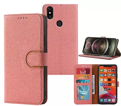 Xiaomi Mi Mix 3 Pu Leather Wallet Case Canvas Finish Combined • $7.50