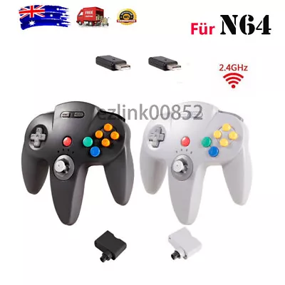 Wireless For N64 Game System/Switch PC Windows Mac Remote Game Pad Joystick AU • $37.04