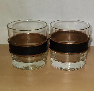 Coppercraft Guild (CG) Set Of 2 Whiskey Rocks Glasses Mid-Century Modern • $19.79