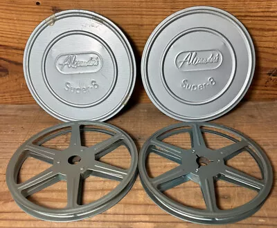 2 Vintage Super 8MM Empty Film Reels And Metal Canisters - From 1960s Alexanders • $15