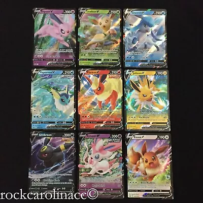 $39.99 • Buy Pokemon EEVEE EVOLUTION V PROMO Complete SWSH 9 Card Set (NM/M) Umbreon SWSH203