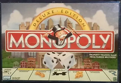 Monopoly Deluxe Edition 1998 Board Game Replacement Cards Cash Box Golden Tokens • $2.75