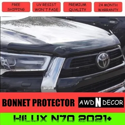 Bonnet Protector For Toyota Hilux N80 2021+ MY21 Tinted Guard • $84.99