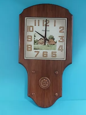 Phinney Walker Wood Wall Clock With Barn Mail Pouch Tobacco Sign - Ultra Rare • $36.58