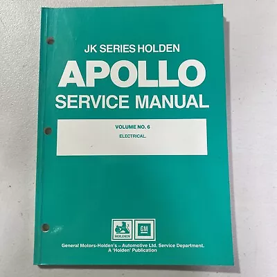 Holden Apollo JK Series Service Manual Volume No.6 -Electrical • $49.99