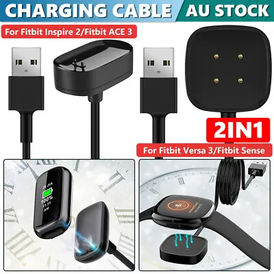 $7.85 • Buy USB Charger Cable For Fitbit Sense/ Versa 3/ Inspire/ ACE 2 Charge Charging AU