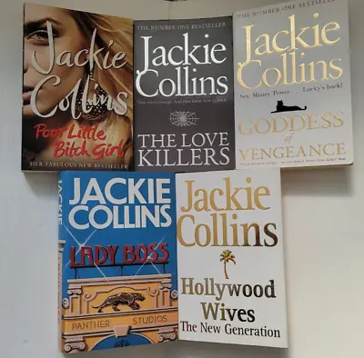 Jackie Collins 5 Book Bundle: Love Killers Lady Boss Hollywood Wives Etc. • £9.98