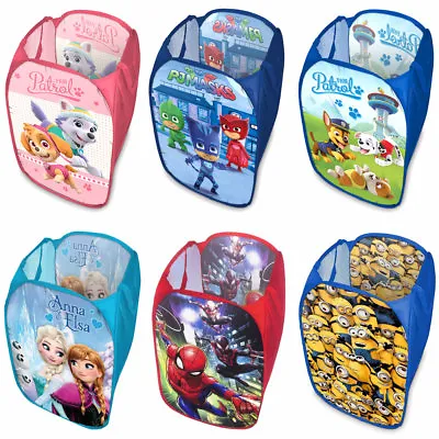£4.99 • Buy Laundry Bag Toy Storage Pop Up Mesh Foldable Bin Hamper Kids Children Boys Girls