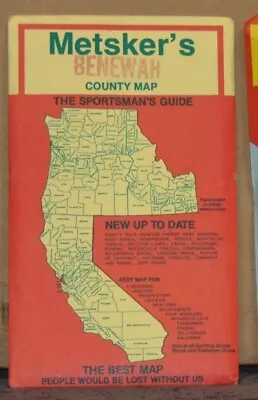 Late 1980's Metsker's Map Of Benewah County Idaho   • $6.99