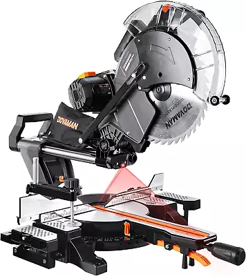 DOVAMAN Miter Saw 12 Inch Sliding Miter Saw 0-45° Double Bevel Cutting W/Laser • $304.91