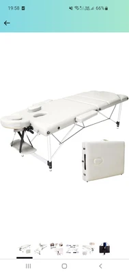 £80 • Buy Vesgantti Portable Massage Bed Table - 3-Section Aluminium Foldable Beauty Couch