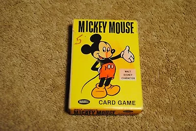 Vintage 1965 Mickey Mouse Card Game Russell Mfg. Made In USA • $15