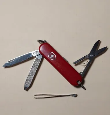 Victorinox Swiss Army Knife 58mm Red Signature Retractable Pen - Pen Works • $10.50