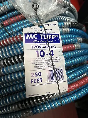 MC Tuff Metal Clad Cable 10-4 (250 Ft) • $150