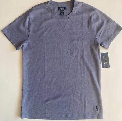 NWT Mens Polo Ralph Lauren Thermal Waffle Knit Crewneck Short Sleeve Shirt Blue • $29.95