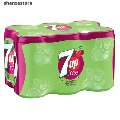 7UP Free - Cherry Flavoured Fizzy Drink Free Of Sugars - 6 X 330ml Cans  • £10.99