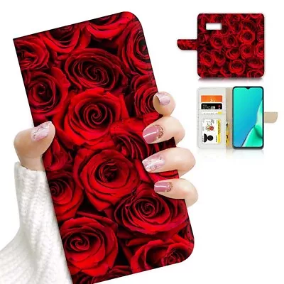 ( For Samsung S7 ) Wallet Flip Case Cover PB24093 Red Rose • $12.99