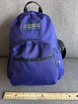 Jansport Half Pint Mini Backpack Purple Purse Bag Luggage • $24