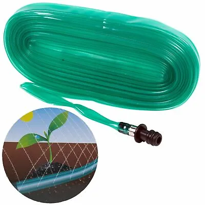 £4.95 • Buy 15m Flexible Perforated Garden Soaker Irrigation Hose Pipe Plant Lawn Watering