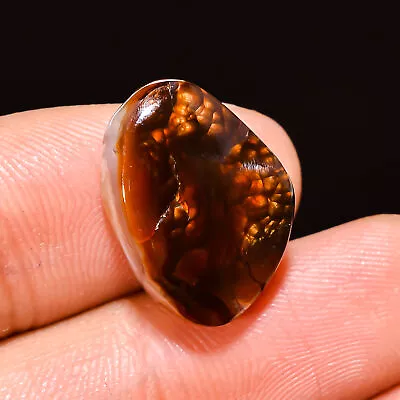 10.60 CT Natural MEXICAN FIRE AGATE Free Form Loose Gemstone Jewelry 12x17x5 Mm • $39.99