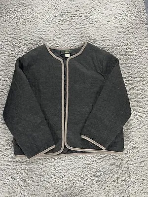 Vintage Orvis Jacket Adult Large Gray Liner Quilt Lined Cardigan Cold Weather • $29.98