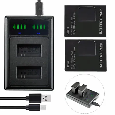 2 Battery For GoPro Hero 3 3+ Action Camera AHDBT-201 301 AHDBT-302 +LED Charger • $24.54